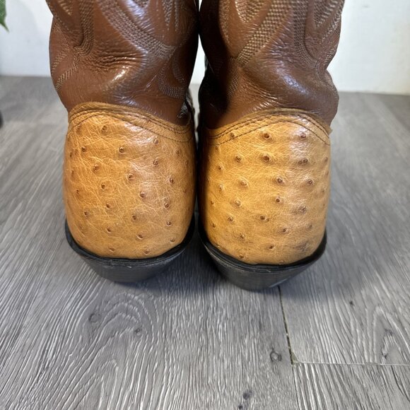 Vintage Nocona Full Quill Ostrich Western rodeo Cowboy boots 12 D main image 7
